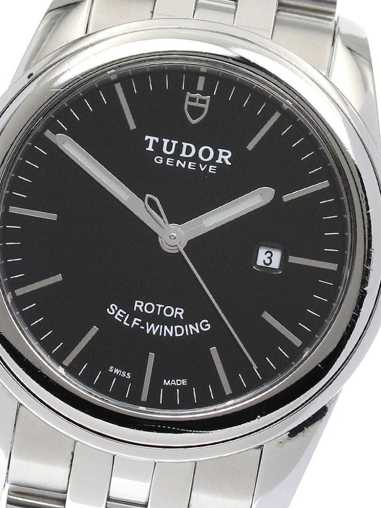 Tudor Glamor Date 53000 Black Dial Automatic Boys Watch871596